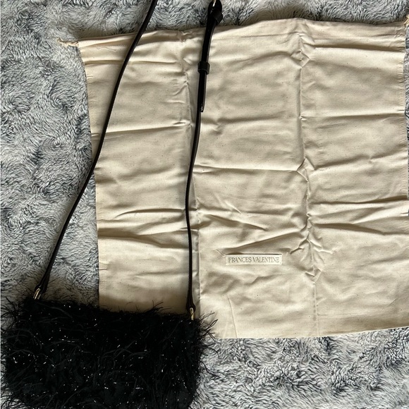 Frances Valentine Black Feathered Women's Bag - Picture 3 of 15